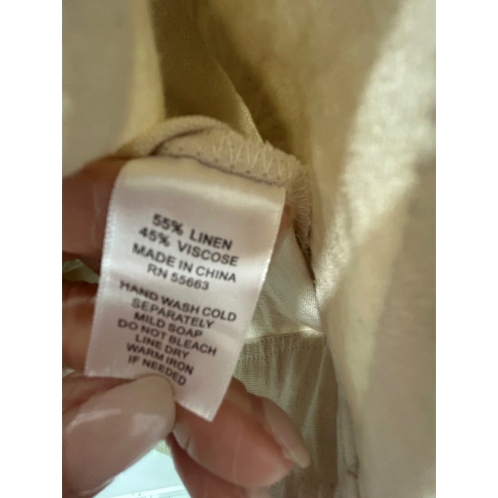 Rachel Zoe Two Womens Linen Blend Zip Up Trucker Jackets Black Beige Sz Large - Picture 15 of 16